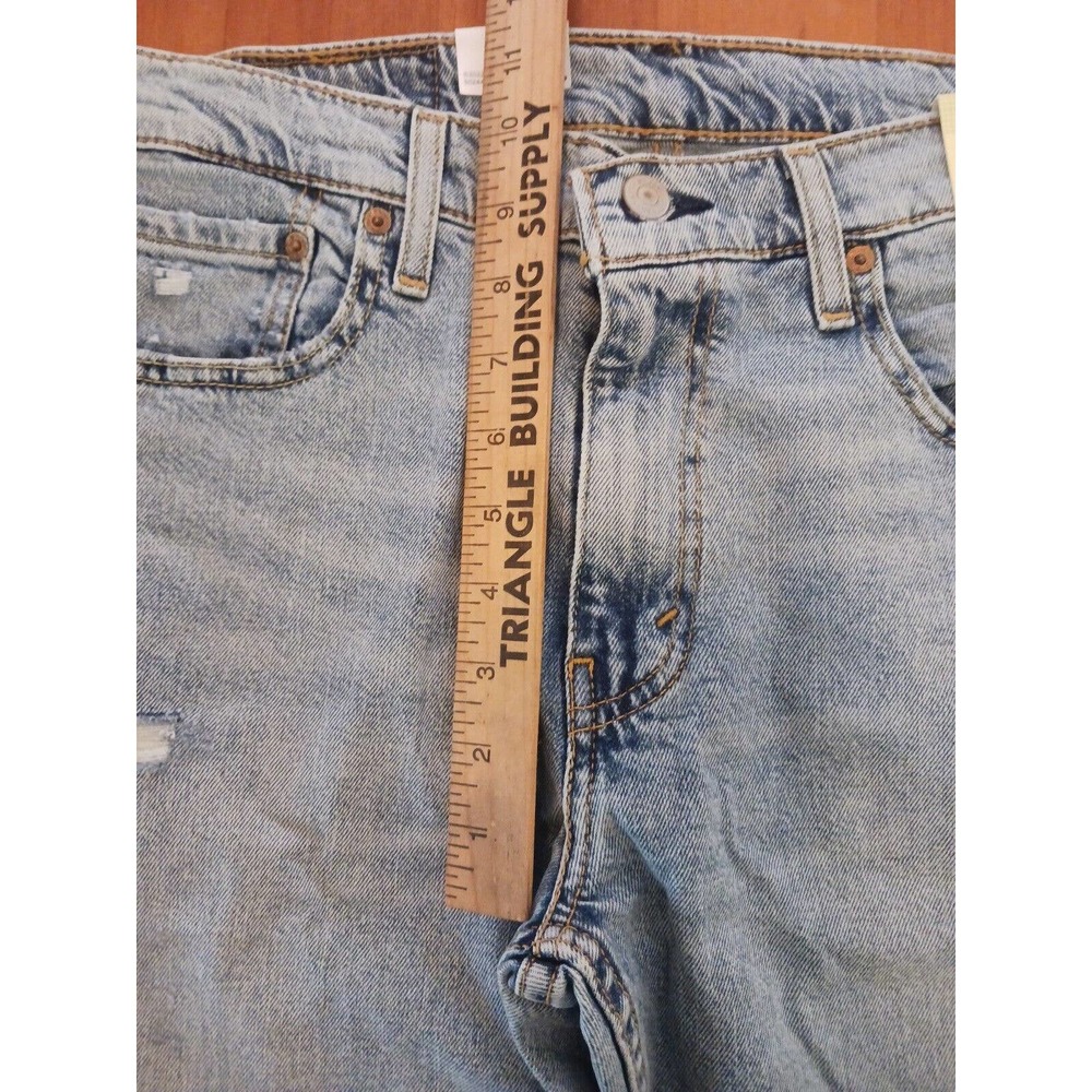Levi's Men's 512 Slim Taper Fit Jeans NWT distressed Light Wash 32x36 - Picture 10 of 11